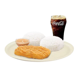 Sulit-Busog Crispy Chicken Fillet with Extra Rice and Regular Drink