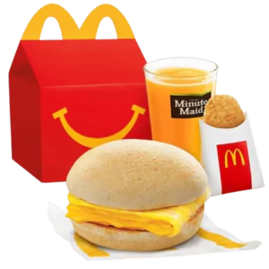 cheesy eggdesal happy meal with sides